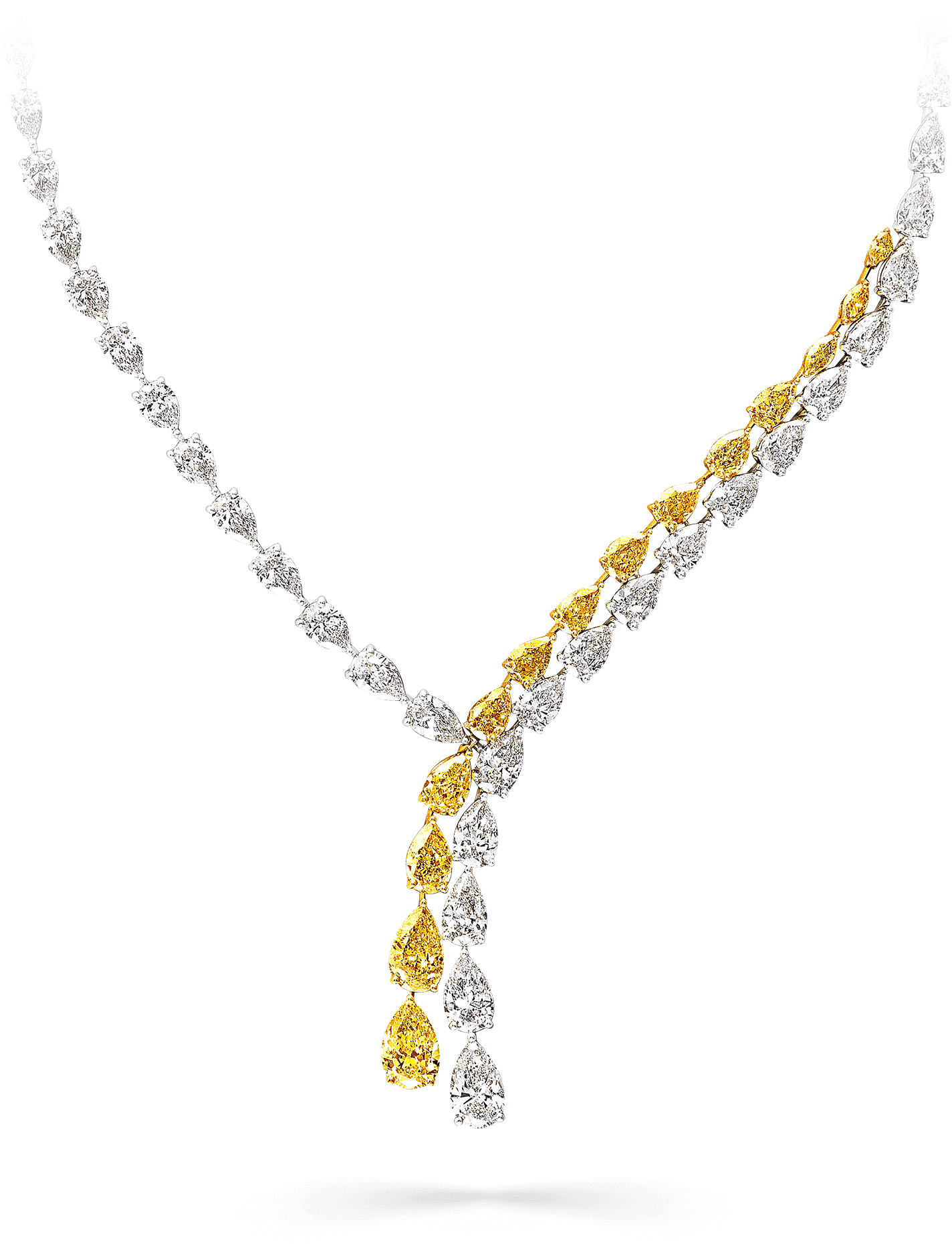 Graff Yellow Diamond High Jewellery A Yellow And White - Latest Diamond Jewellery Designs 2018 (2000x2000), Png Download