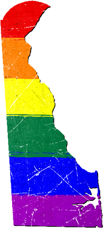 Delaware Silhouette Lgbt Pride Flag - Rainbow Flag (500x500), Png Download