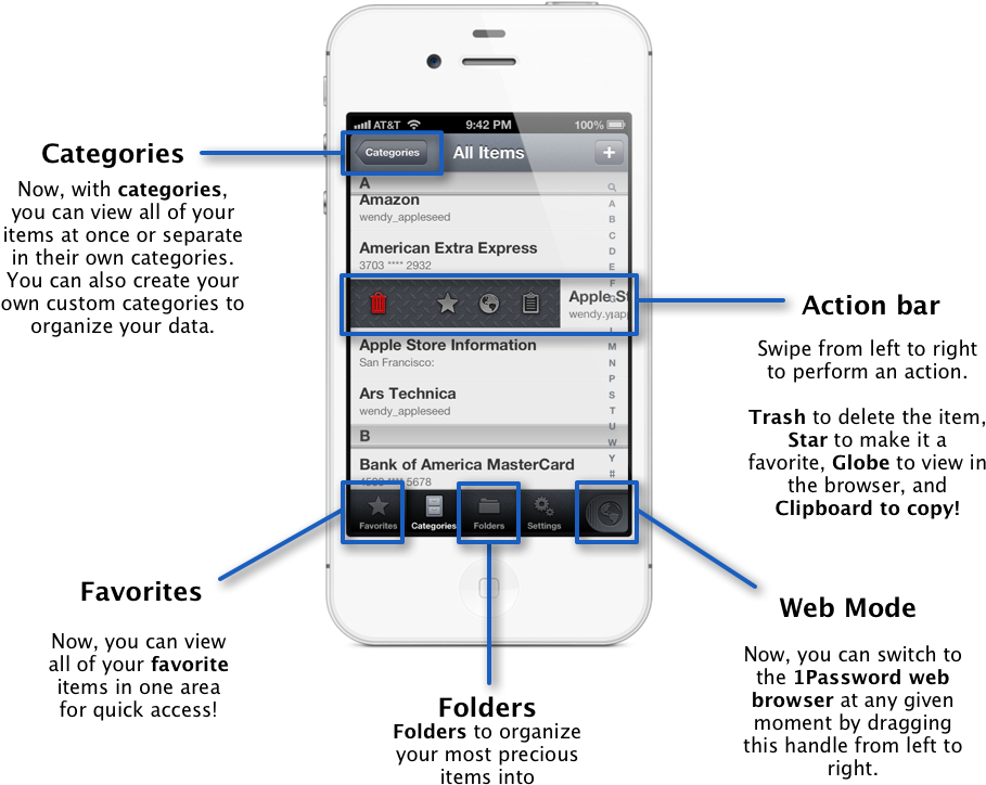 1password For Ios - Ios Ui Bars (931x764), Png Download