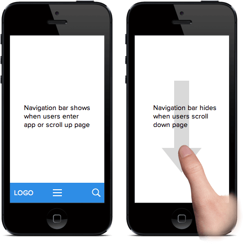 Mobile Scrollup Bar - Cool Weather App Designs (489x490), Png Download