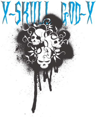X Skull God X - Poster: Lineartestpilot's Graffiti Skull Blood Red, (500x500), Png Download
