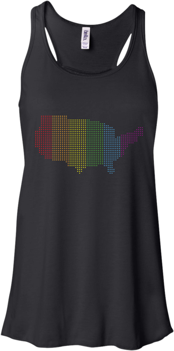 Rainbow Flag Usa Gay Pride T-shirt - Keep Calm And Walk A French Bulldog Flowy Tank Top. (1155x1155), Png Download
