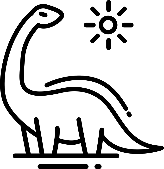 Brontosaurus Rubber Stamp - Icon (682x700), Png Download