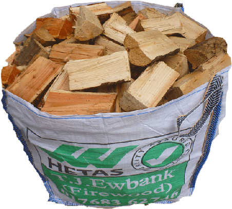 Dumpy Bag Of Biomass Softwood Logs - Archive (500x481), Png Download