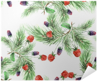 Watercolor, Vintage, Seamless Pattern In Blackberries, - Berry (400x400), Png Download