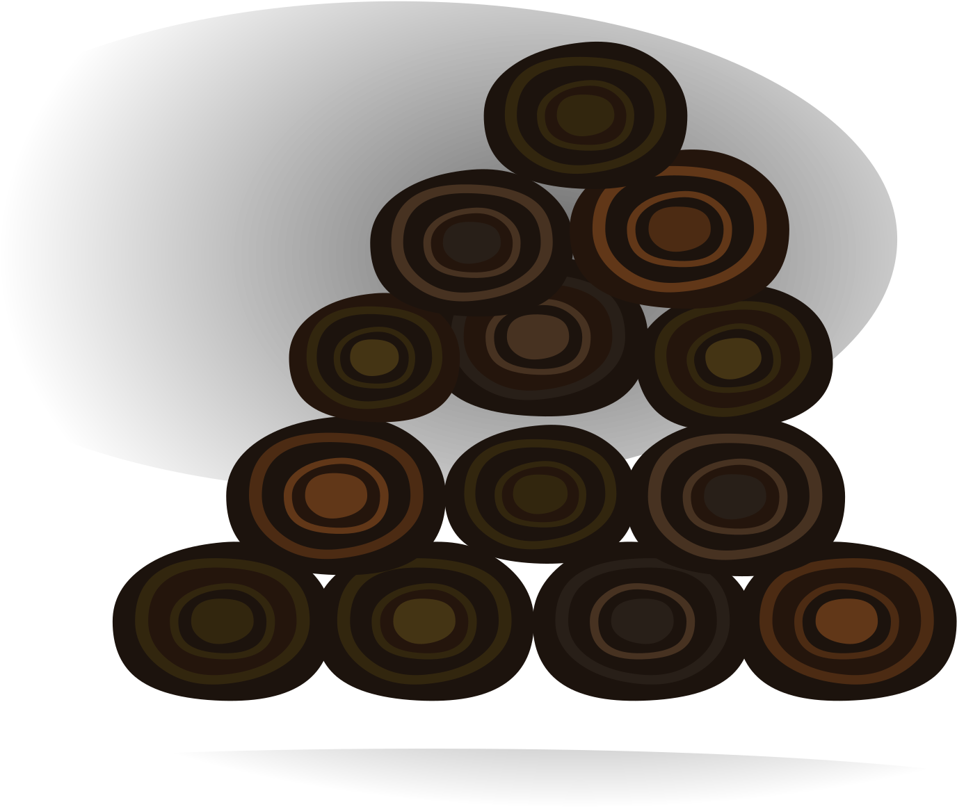 Firebog Log Pile1 Icons Png - Clip Art (2400x1418), Png Download