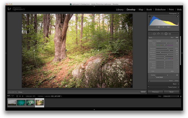 To Achieve This Result You'll Want To Once Again Add - Invert Radial Filter In Lightroom (650x410), Png Download