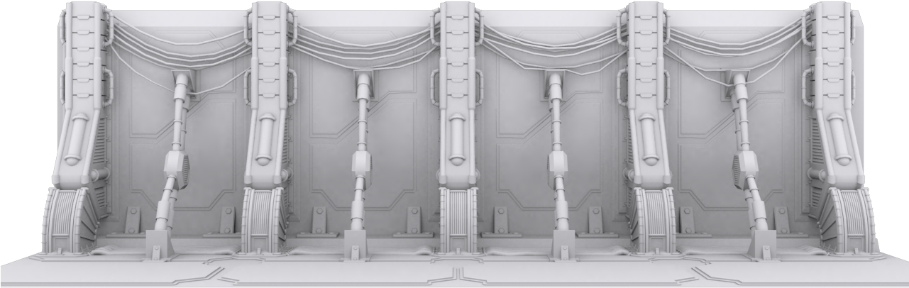 Image - 3d Sci Fi Wall (1280x720), Png Download