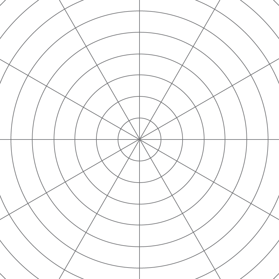 The Radius Of The Smallest Circle Is One Unit, And - Polar Coordinate Graphs Templates (900x900), Png Download