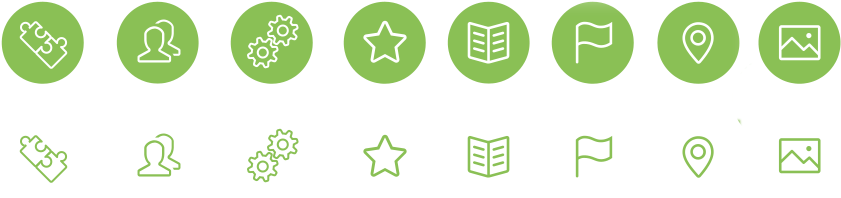 Icons For Blocks - Circle (925x197), Png Download