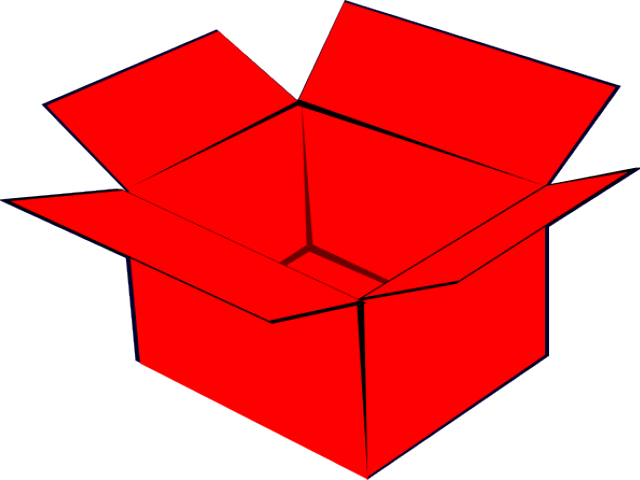 Box Clipart Red Box - Cardboard Box (640x480), Png Download