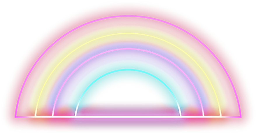 Arcoiris Arco Iris Arco-íris Neon Cor Lgbt Coresvibrant - Arco Iris Neon Png (1024x1024), Png Download