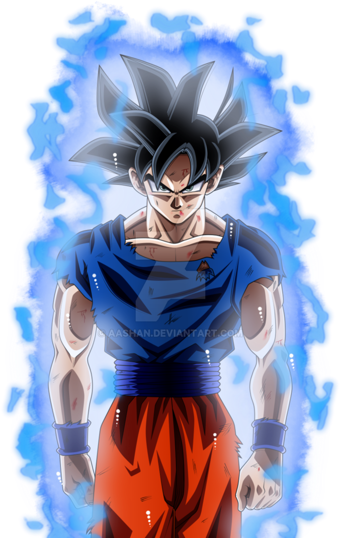 Goku Ultra Instinct By Aashananimeart - Goku Render Ultra Instinct (728x1097), Png Download