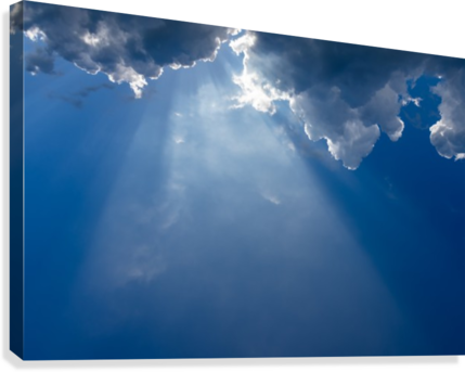Sunbeam From Cloud Canvas Print - Led-backlit Lcd Display (429x343), Png Download