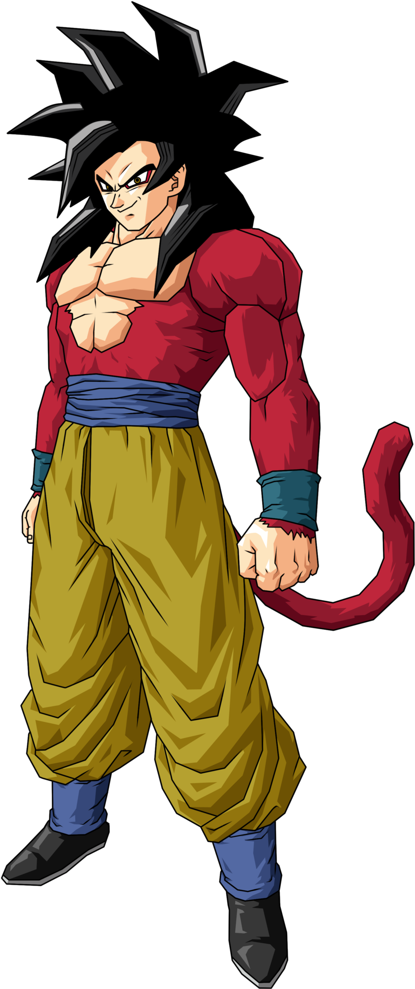 No Caption Provided No Caption Provided - Dragon Ball Goku Ssj4 (900x2027), Png Download