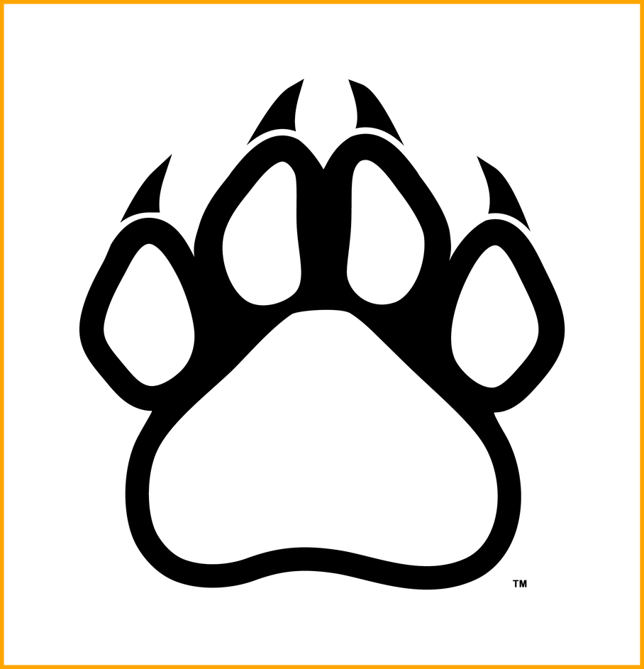 Fascinating Paw Print Outline Clip Art Cliparts Co - Panther Clipart (908x943), Png Download
