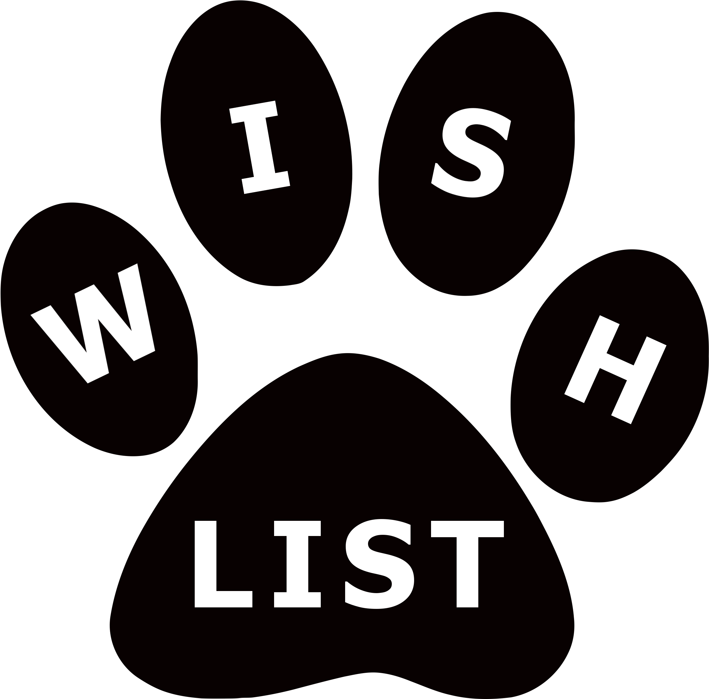 Wish List Paw Print - Circle (2500x2500), Png Download