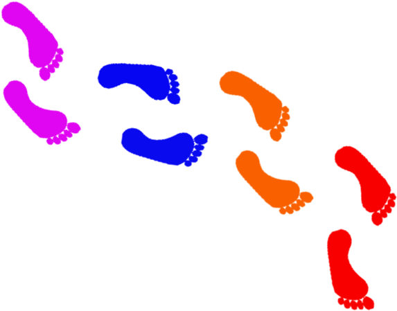 Foot Prints - Kids Footprints Png (870x470), Png Download