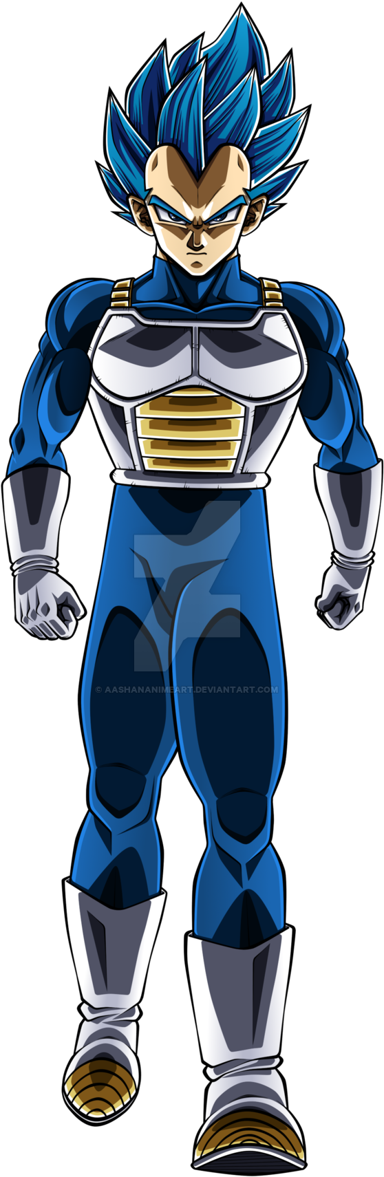 Vegeta Ultra Instinct Png - Vegeta Ultra Blue Full Body (600x1754), Png Download