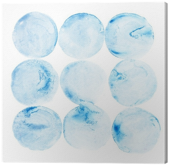 Abstract Watercolor Aquarelle Hand Draw Circle Blue - Watercolor Painting (400x400), Png Download