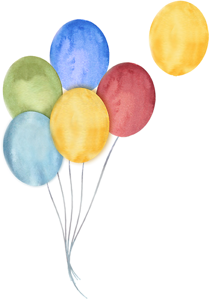 Bouquetballon - Child Art (446x640), Png Download