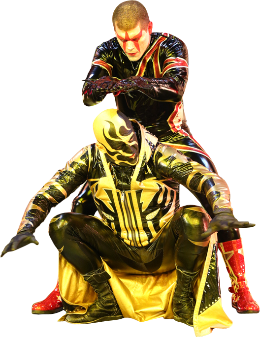 Stardust Wwe - Gold And Stardust Png (528x685), Png Download