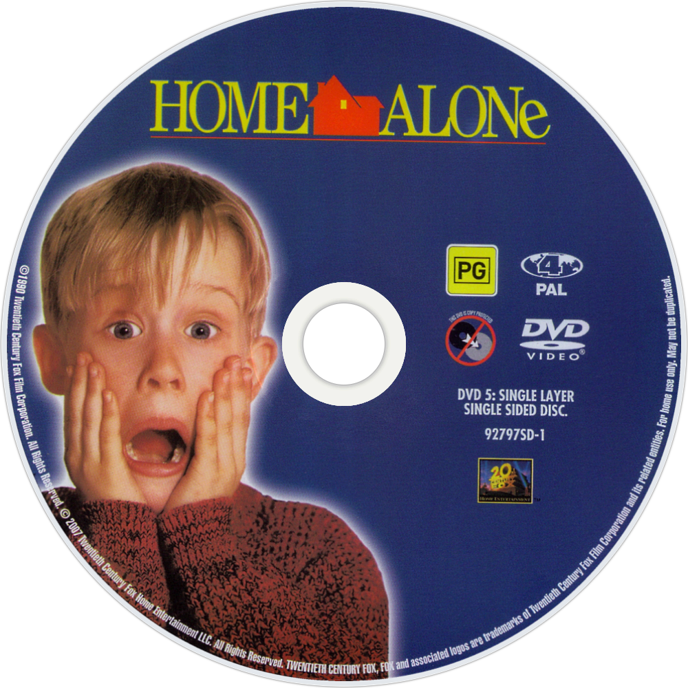 Home Alone Dvd Disc Image - Home Alone 1 Dvd Cover (1000x1000), Png Download