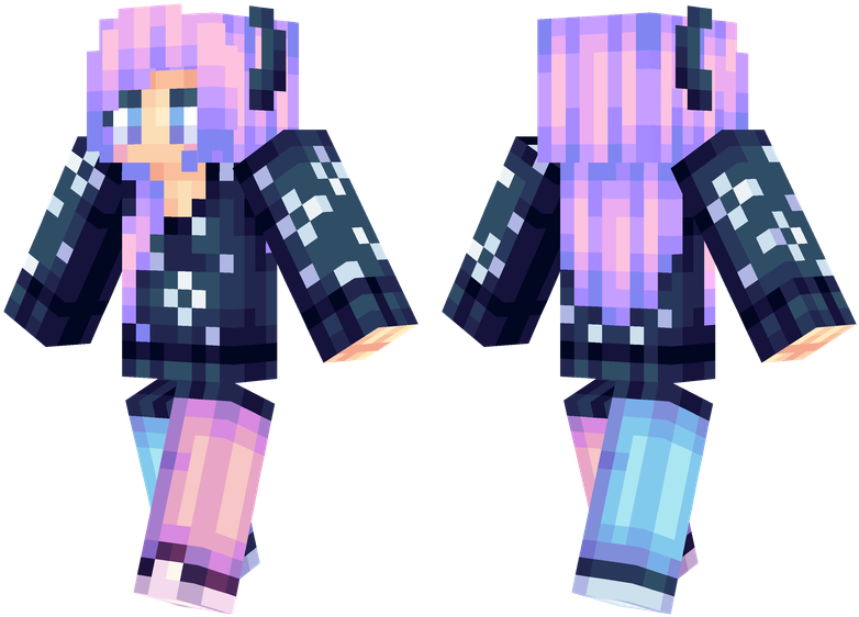 Stardust - Minecraft Skins Detailed Ombre (804x576), Png Download