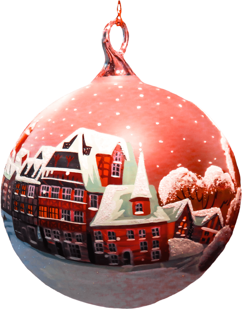 Christmas Bauble Houses Drawing - Bola Navidad Png (1139x1280), Png Download