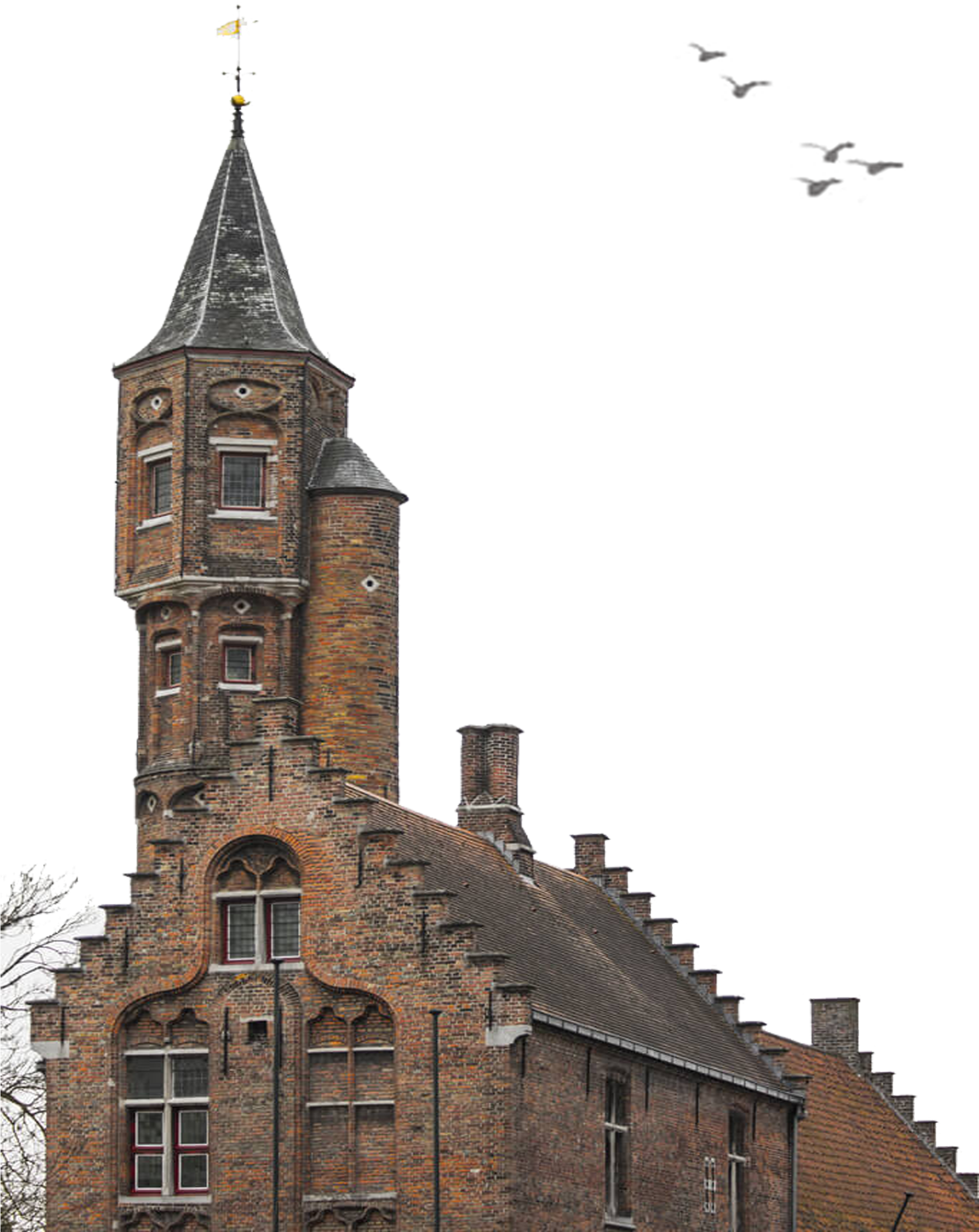 Bruges Steeple Quiet Transprent (2001x2600), Png Download