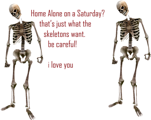 Home Alone On A Saturday That's Just What The Skeletons - Skeleton I Love You (500x388), Png Download