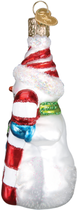 2018 Snowman Ornament - Old World Christmas Glass Blown Ornament With S-hook (442x442), Png Download