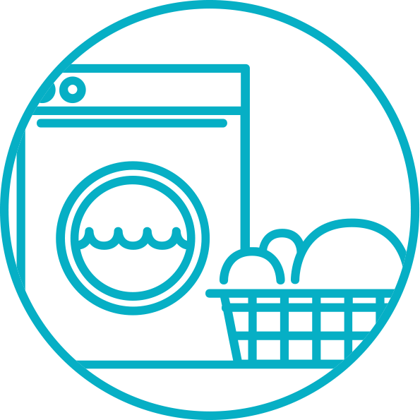 Laundry & Dry Cleaning - Laundry Png Transparent (595x595), Png Download