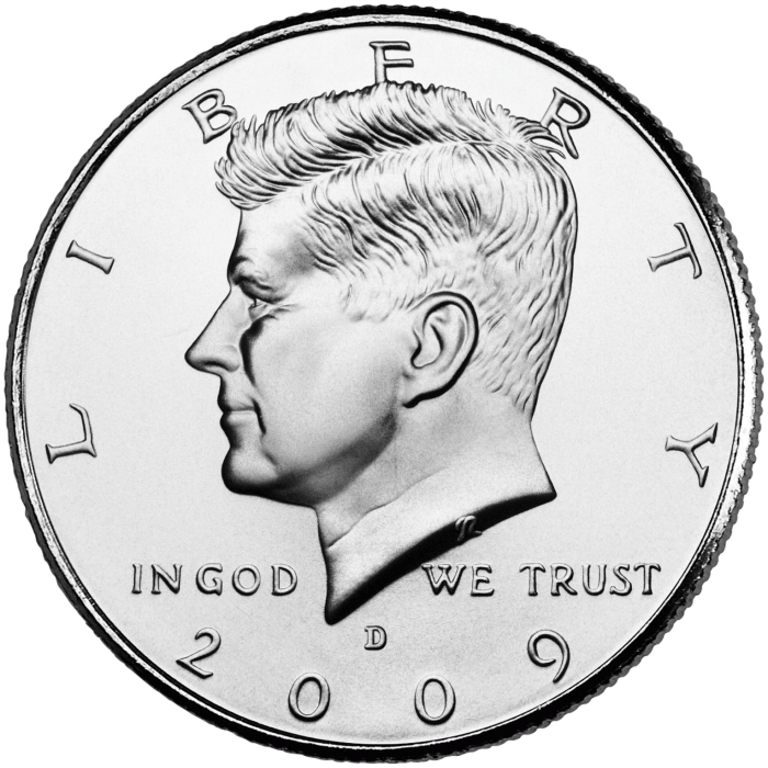 July 15th - John F Kennedy On A Coin (700x700), Png Download