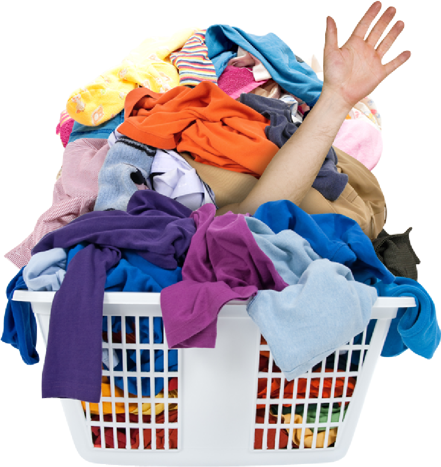 Dry Cleaning & Laundry Services In Johannesburg - Laundry Basket With Clothes (1042x1042), Png Download