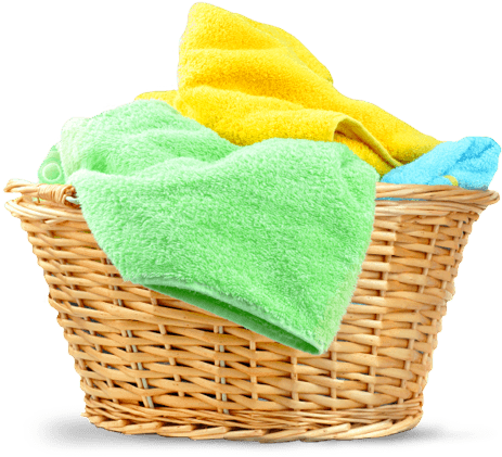 11 Pm Monday - Laundry Basket With Clothes Png (462x484), Png Download