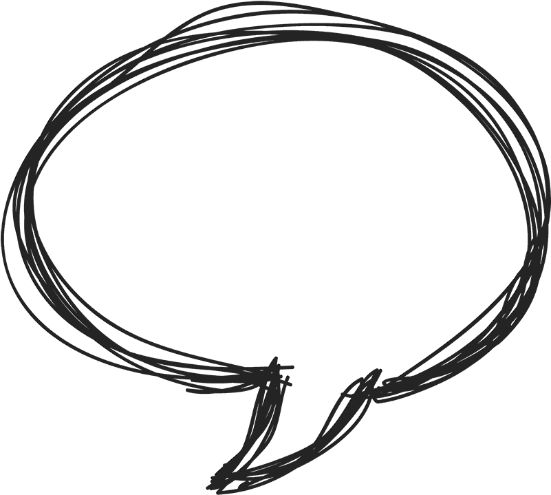 Conversation Doodle Rubber Stamp - Line Art (800x800), Png Download