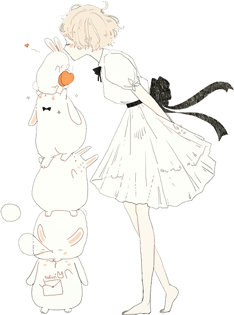 6 Months Ago 5,396 Notes Molang Cute My Edit - Girl (456x673), Png Download