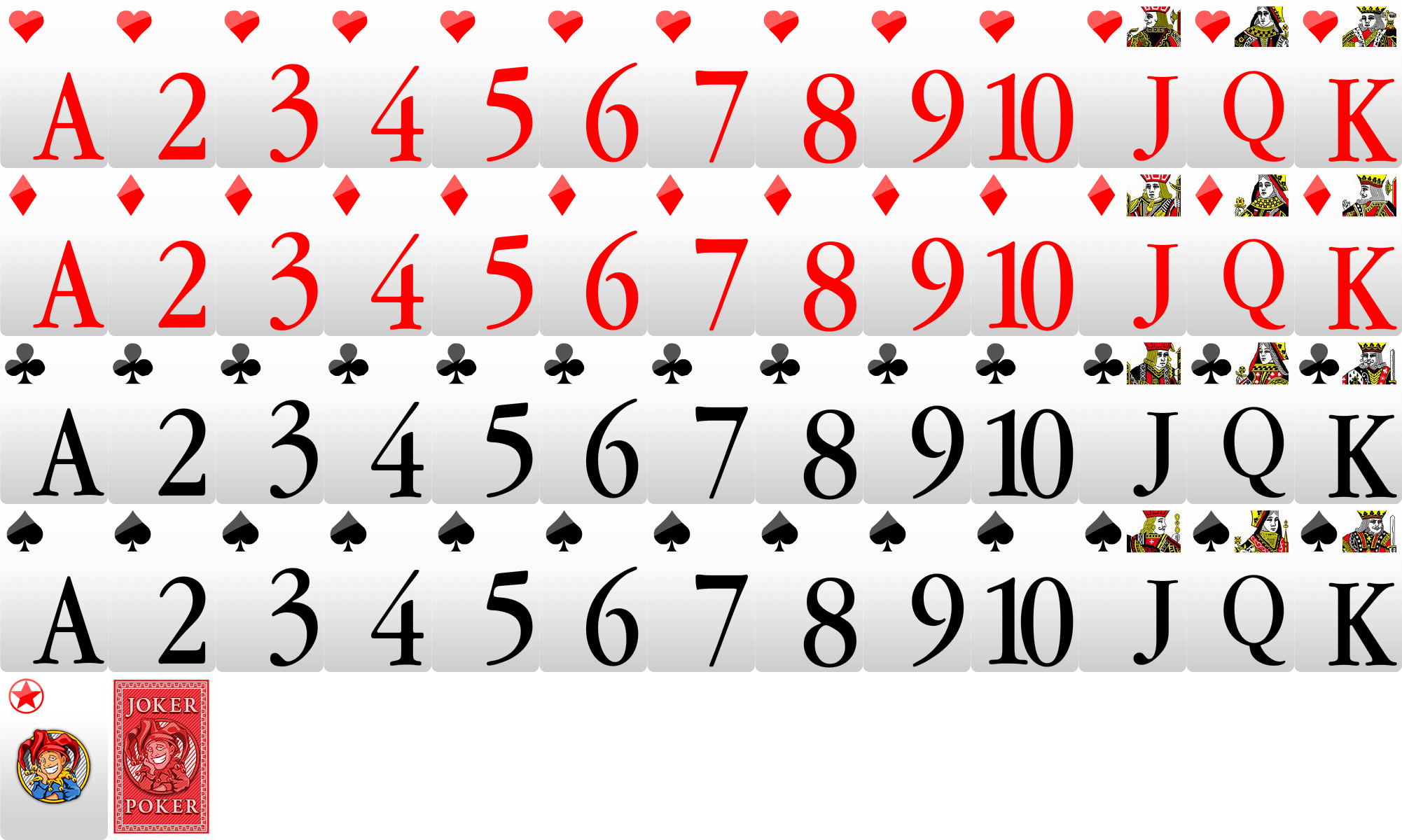 Card Spritesheet - Number (2002x1200), Png Download