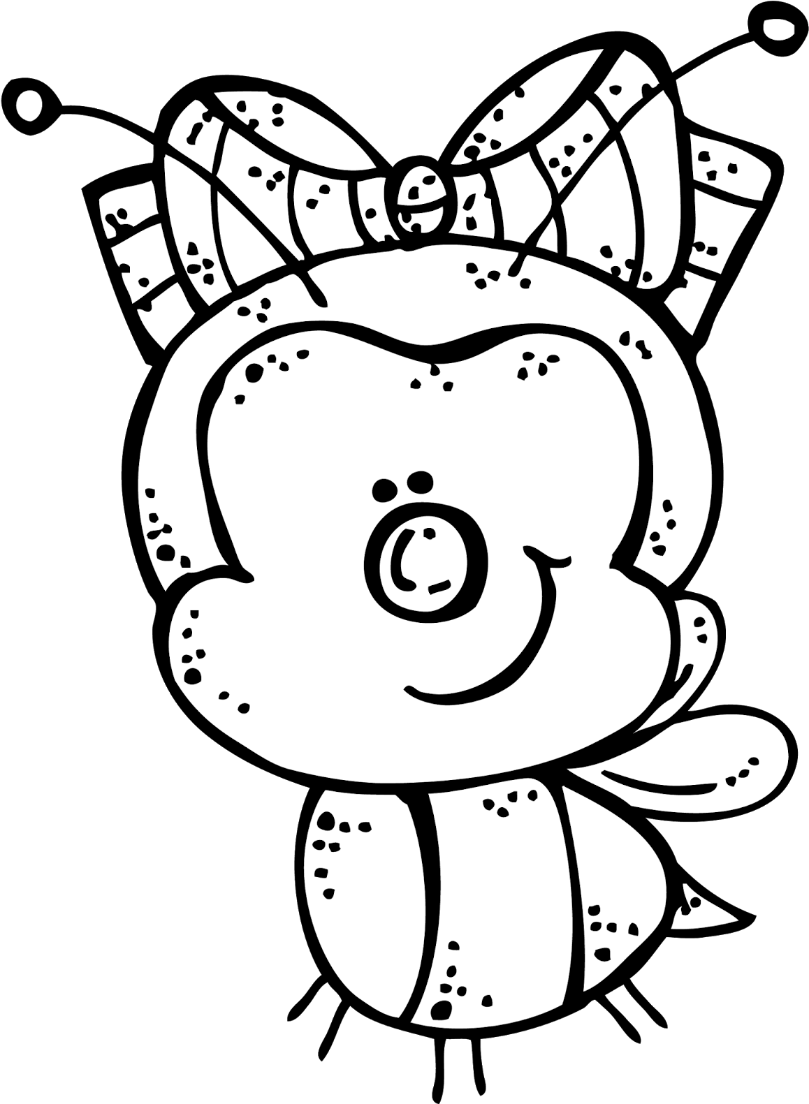 Girl 2 Ts Melonheadz 13 Colored (1242 2999) - Melonheadz Animals Clipart Black And White (1174x1600), Png Download
