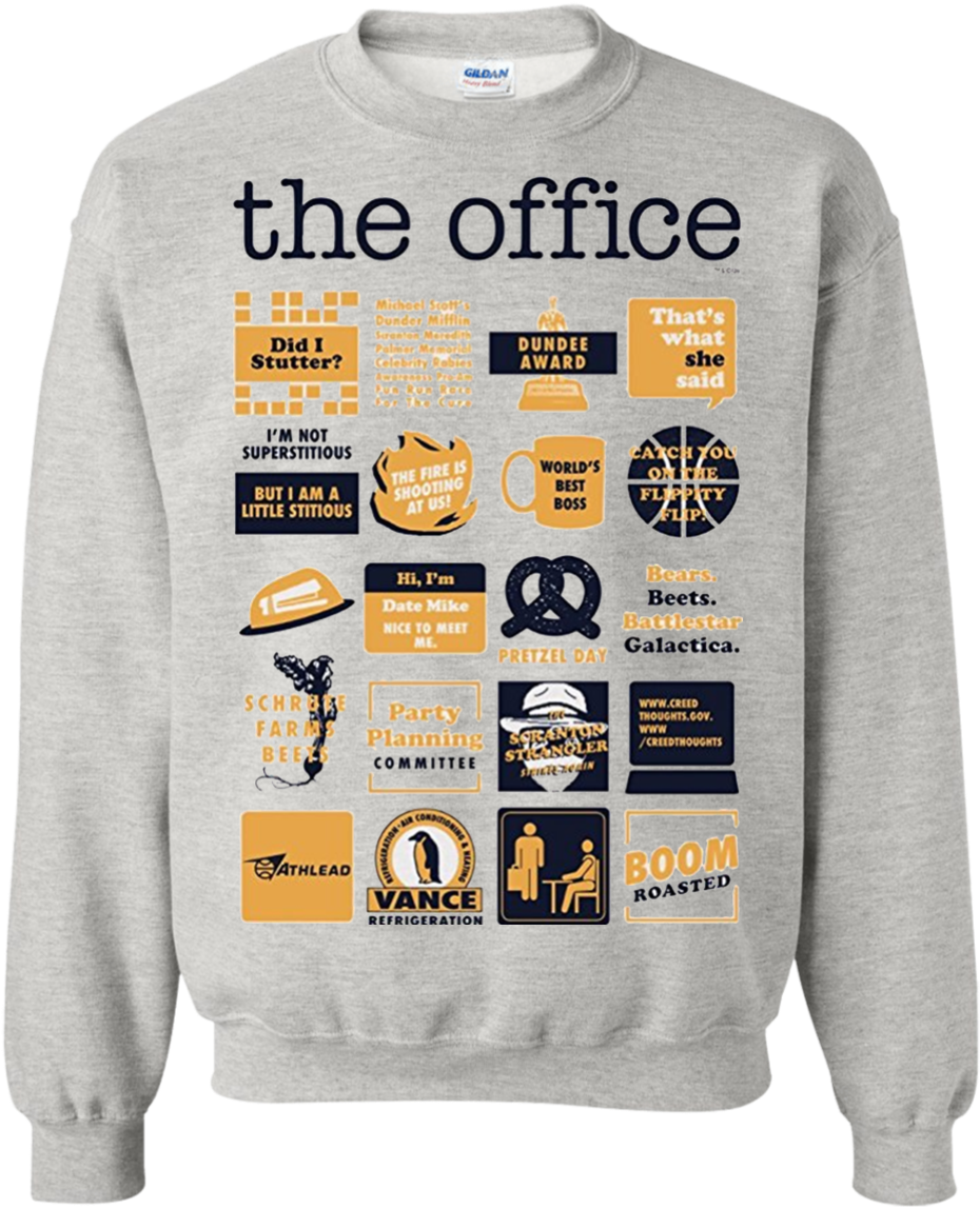 Download The Office Quote Mash-up Funny T Shirt Hoodie Sweater - Leadership Lessons From The Office: What Not He Gang PNG Image with No Background - Download The Office Quote Mash-up Funny T Shirt Hoodie Sweater - Leadership Lessons From The Office: What Not He Gang PNG Image with No Background -