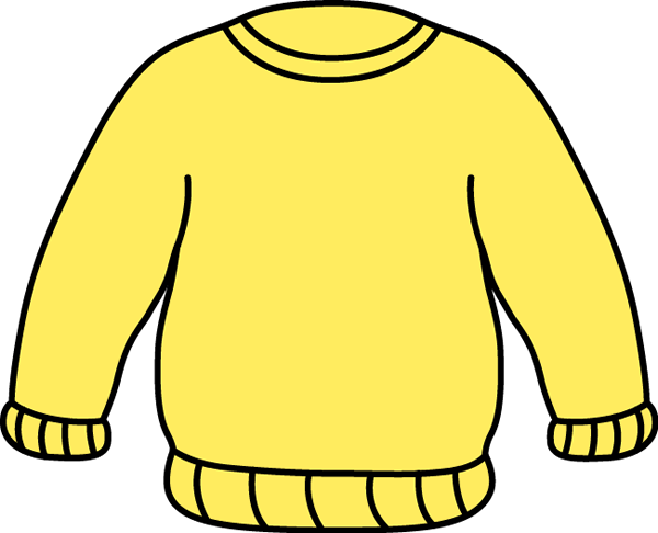 Yellow Sweater Clip Art - Sweater Clip Art (600x486), Png Download