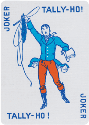 Cardistry Con Hong Kong Tally Ho Playing Cards Joker - Tally Ho Reverse Fan Back (white) Limited Ed. By Aloy (427x600), Png Download