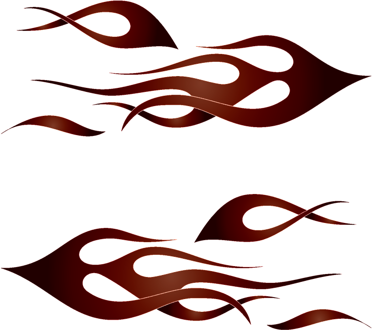 Flame Design Vehicle 012 Digital Vector Files, Instant - Stickers (1000x738), Png Download