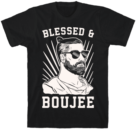 Blessed And Boujee White Print Mens T-shirt - Wanna See You Cry (484x484), Png Download