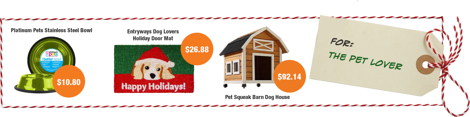 Gifts For The Pet Lover - Entryways Dog Lovers' Holiday Handmade, Hand-stenciled, (1983x494), Png Download