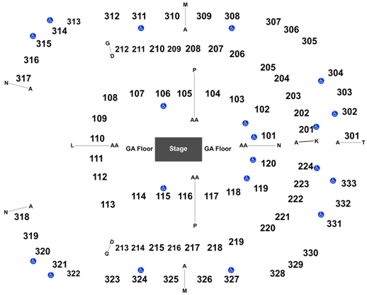 Bridgestone Arena 147 Section (525x430), Png Download