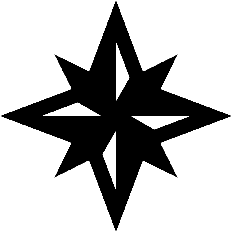Compass Winds Star Symbol - Star Symbol Png (980x980), Png Download