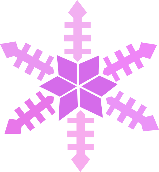 Purple Snowflake Clip Art At Clker - Winter Snowflake Embroidery Design (552x597), Png Download