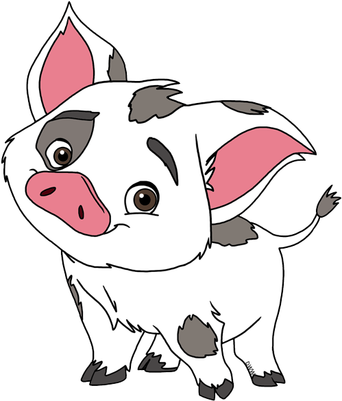 Pets Clipart Disney - Pig From Moana Clipart (509x596), Png Download